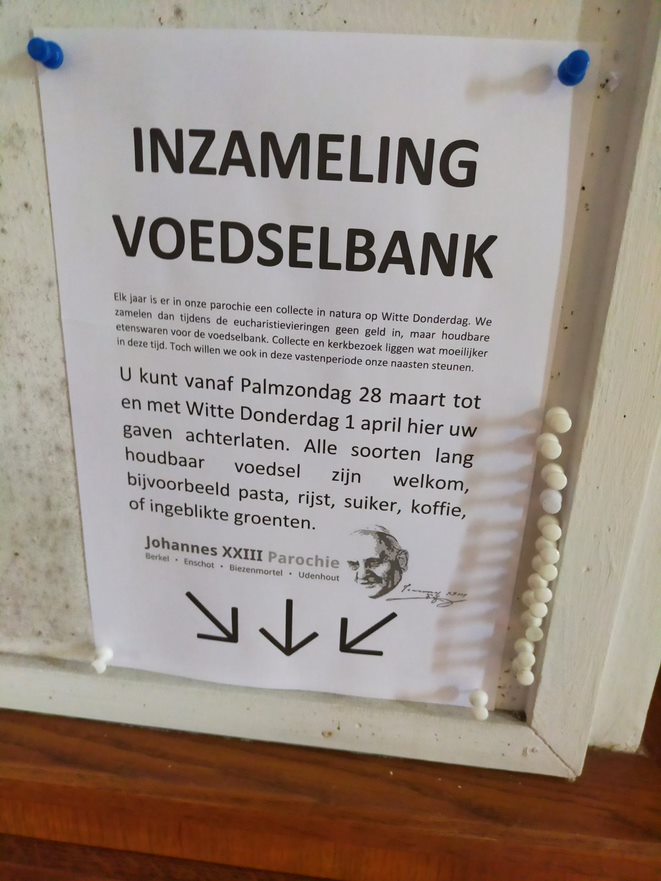 Voedselbank inzameling poster in Berkel 2021